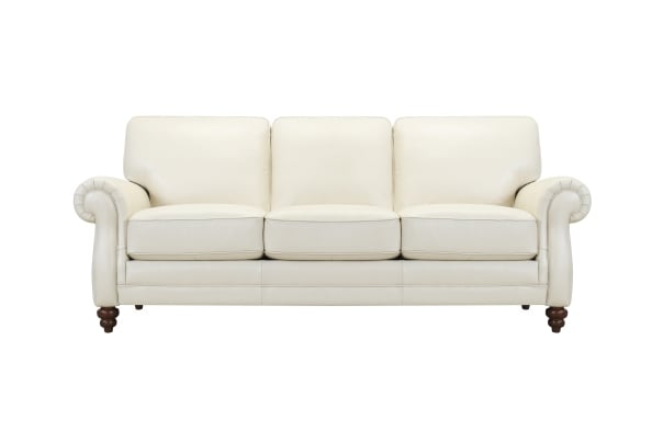 Floor Model Camari  Leather Sofa ONLY 1 Available in Marco Cream 60% Off